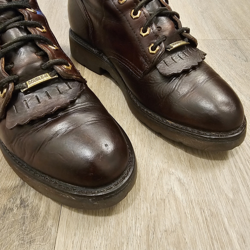 Double H Lacer Dark Brown Leather Boots - Picture 4 of 15